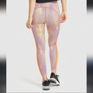Gymshark Sport Leggings  Orange Print Womens Small